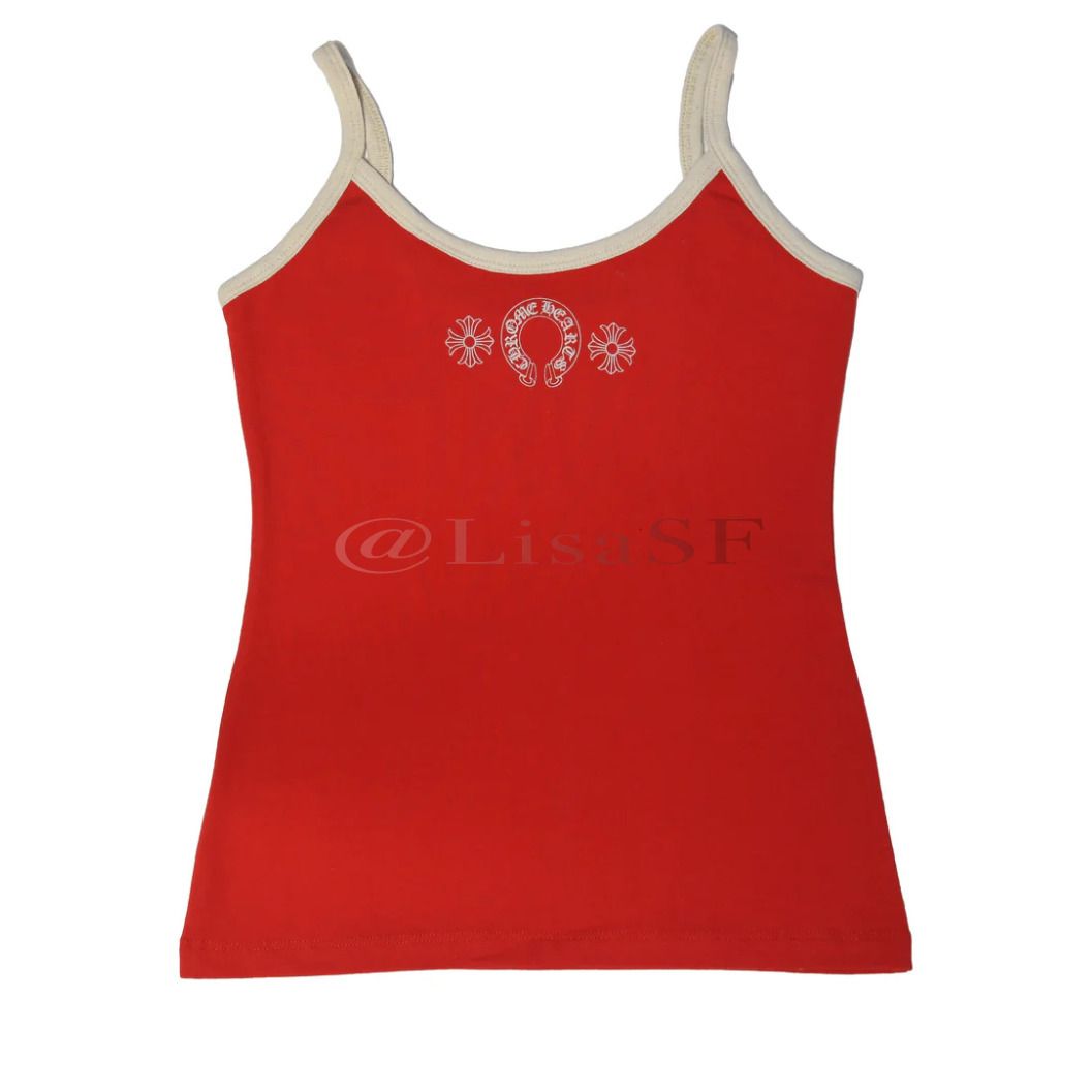 クロムハーツ☆ホースシューが映える バイカラー タンクトップ (CHROME