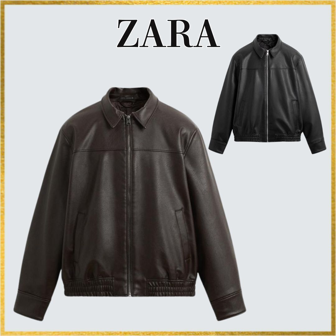 ZARA｜メンズ ボンバー ジャケット フェイクレザー 4027/400 (ZARA
