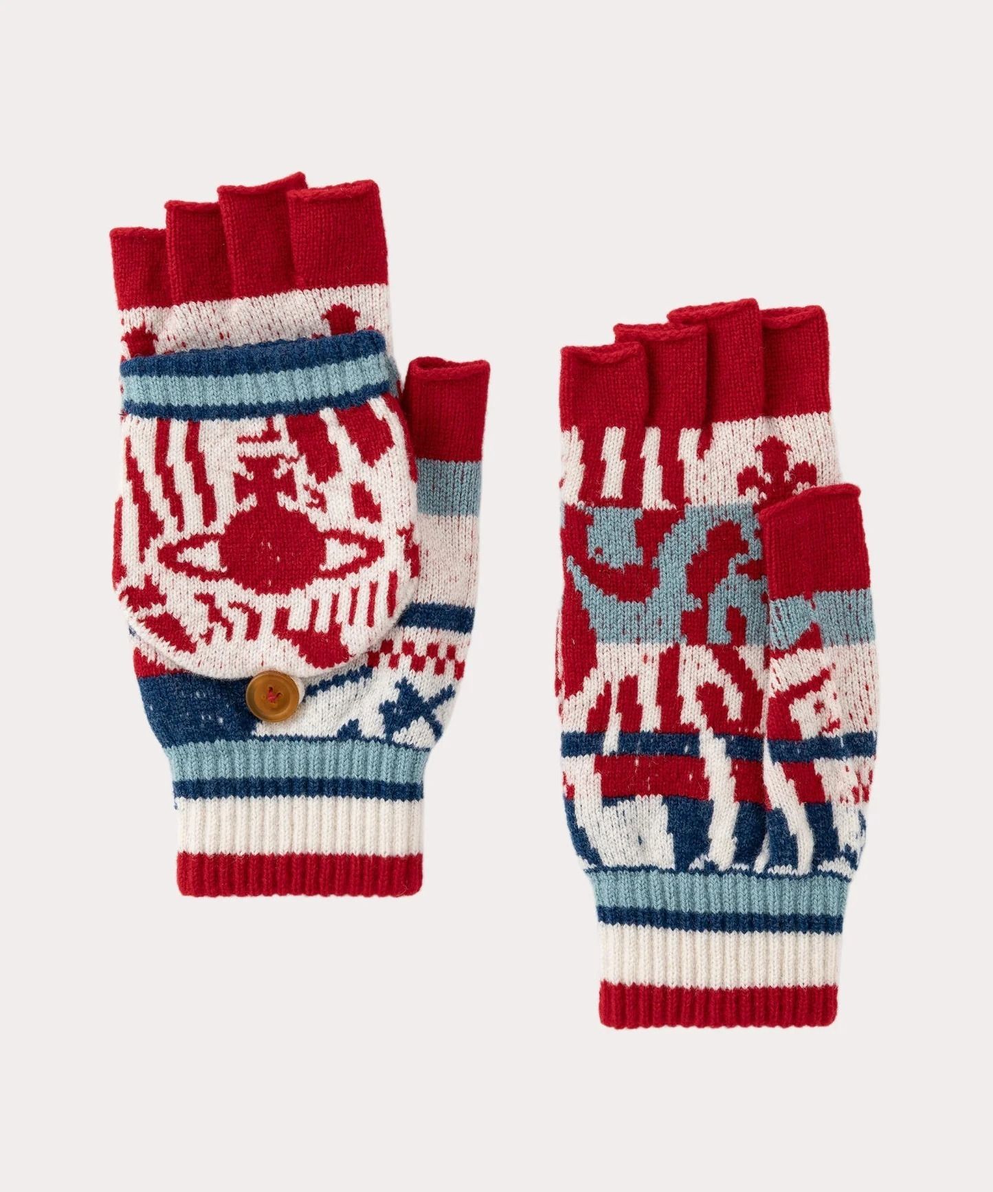 国内発送☆VivienneWestwood】FAIRISLEフィンガーレスグローブ