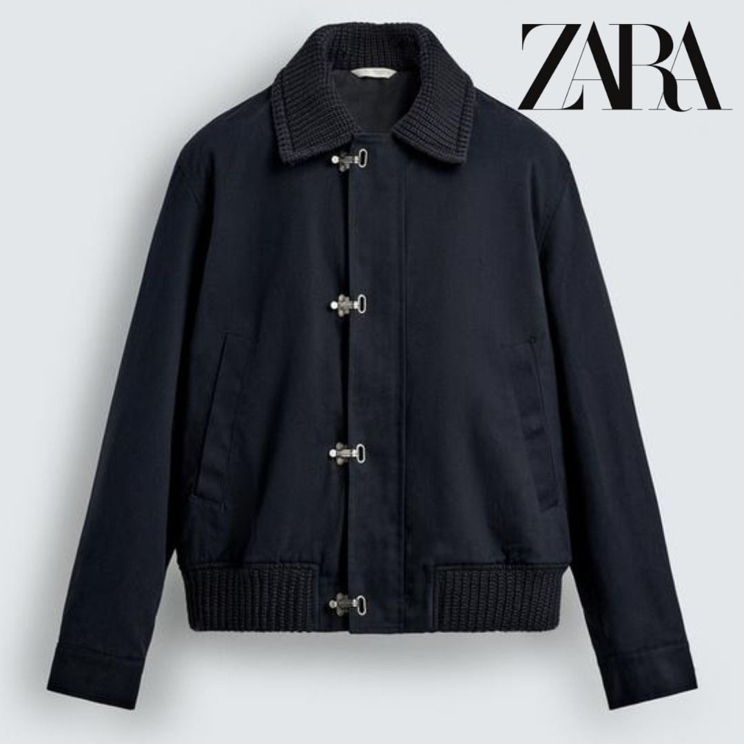 ZARA］トグルボタン コントラストカラージャケット (ZARA/デニム