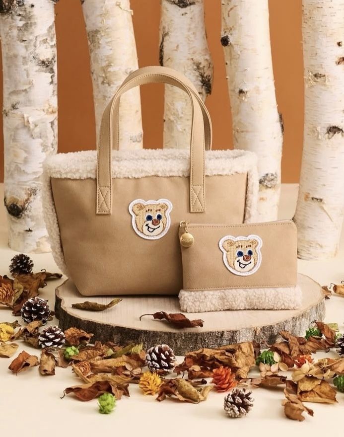 限定SET】オールドテディ ワッペンボアトートバッグ＆ポーチ (FEILER