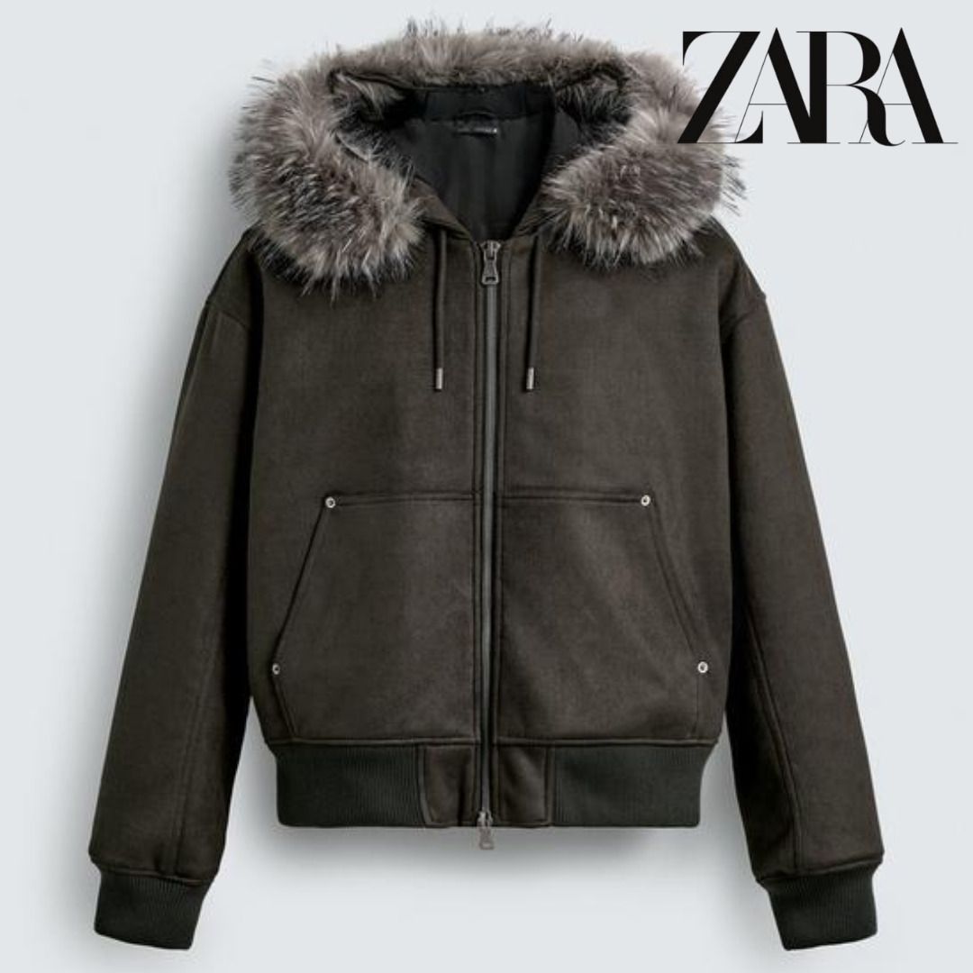 ZARA］フェイクスエード キルティングジャケット (ZARA/ダウン