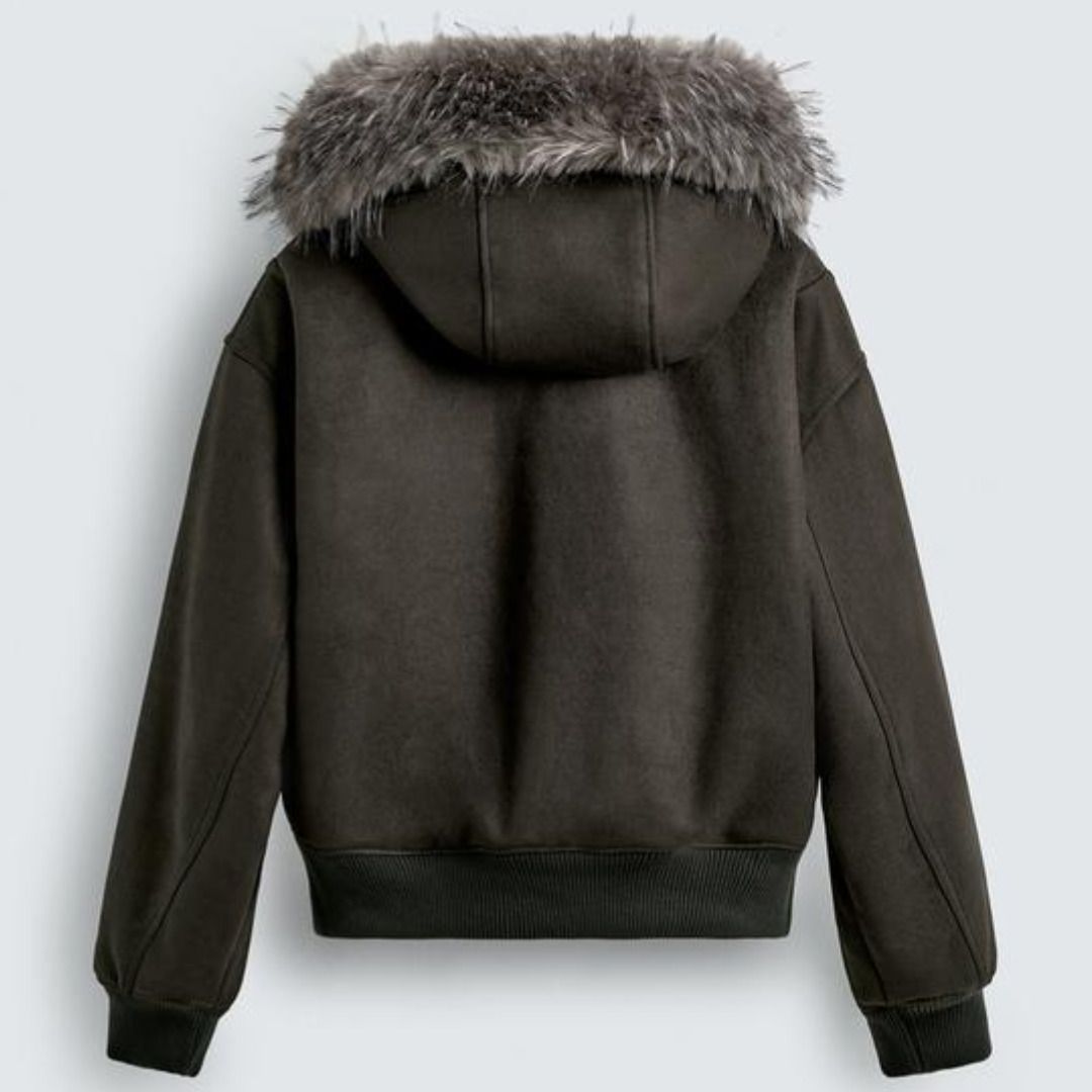 ZARA］フェイクスエード キルティングジャケット (ZARA/ダウン