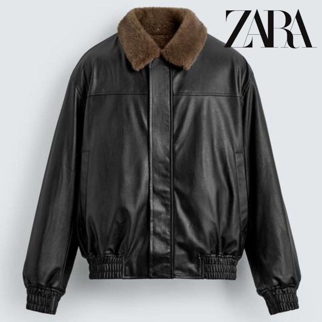 ZARA］リバーシブル フェイクレザージャケット (ZARA/レザージャケット