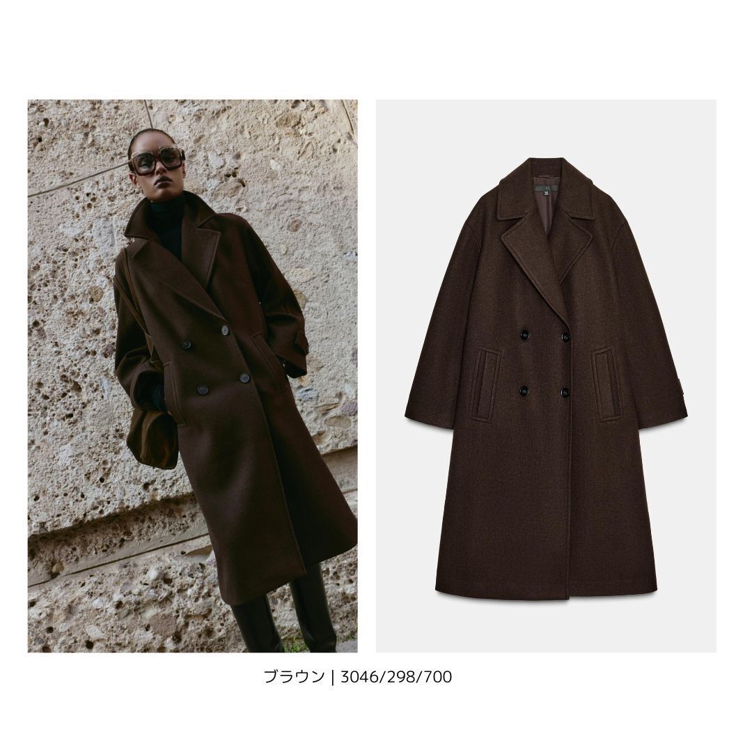 ZARA】ソフトオーバーサイズコート 3046/298 (ZARA/コート) 124466454