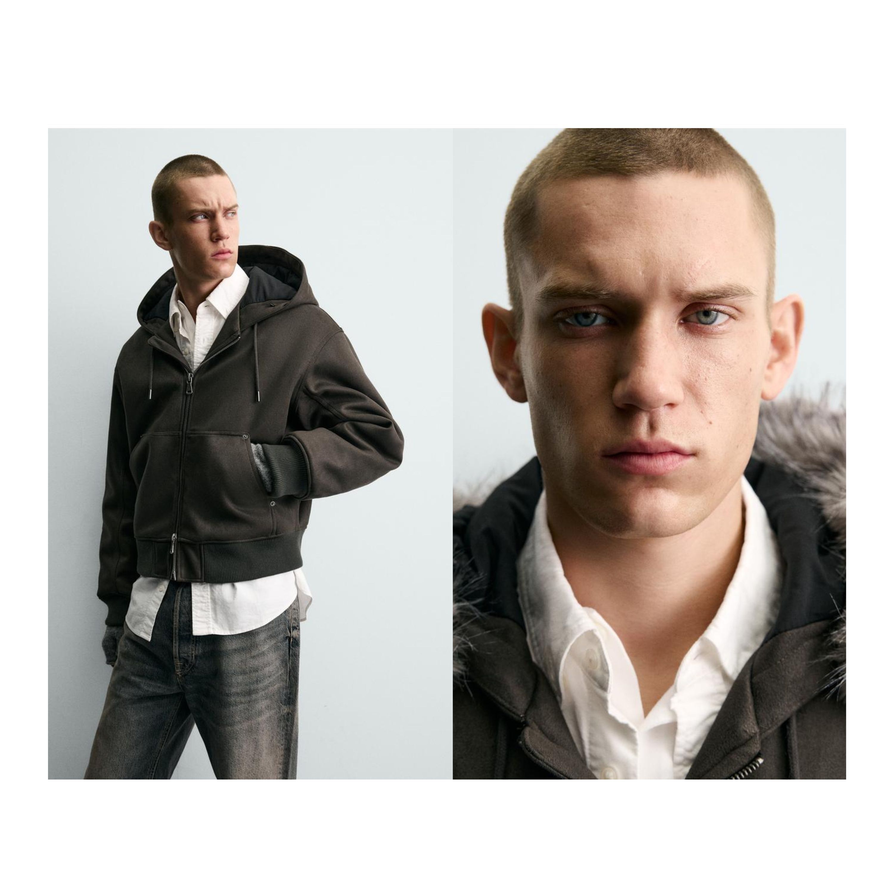 ZARA】フェイクスエード キルティングジャケット (ZARA/ジャケット