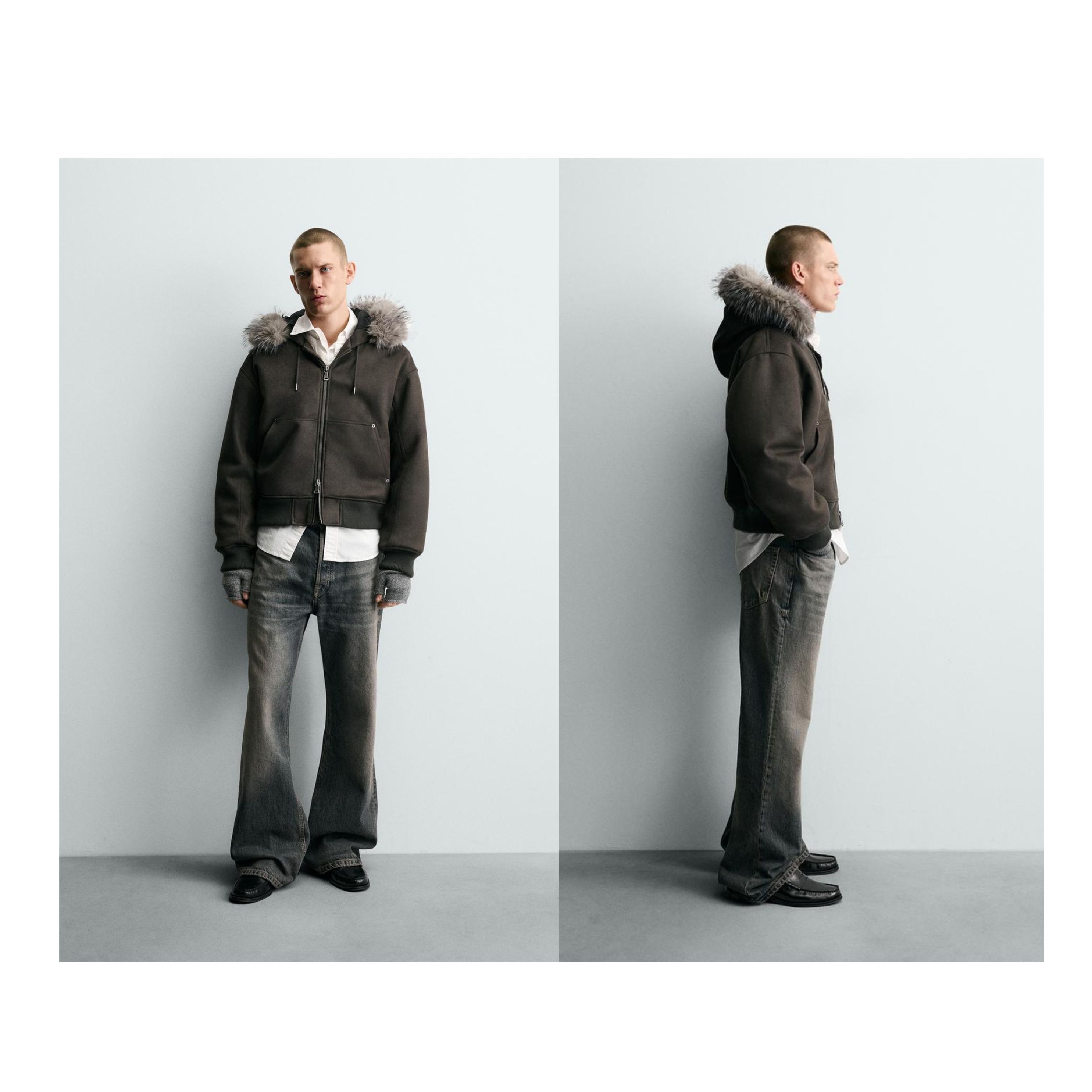 ZARA】フェイクスエード キルティングジャケット (ZARA/ジャケット