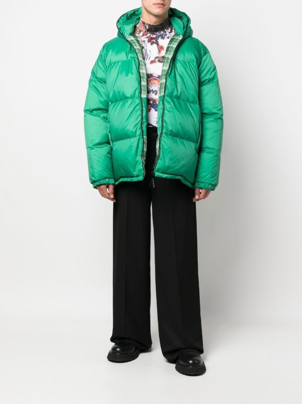Marni Reversible Padded Hooded Coat | Green | FARFETCH