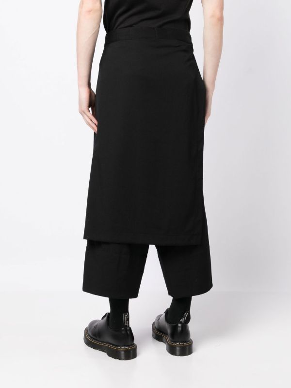 Yohji Yamamoto ウール クロップドパンツ | ブラック | FARFETCH JP