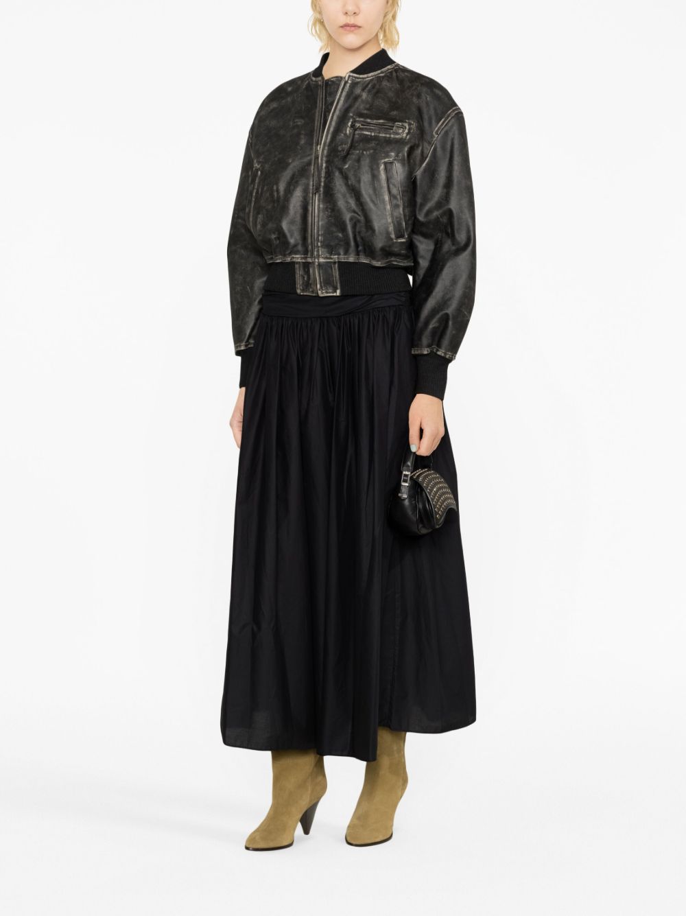 Acne Studios ダメージ レザージャケット | ブラック | FARFETCH JP