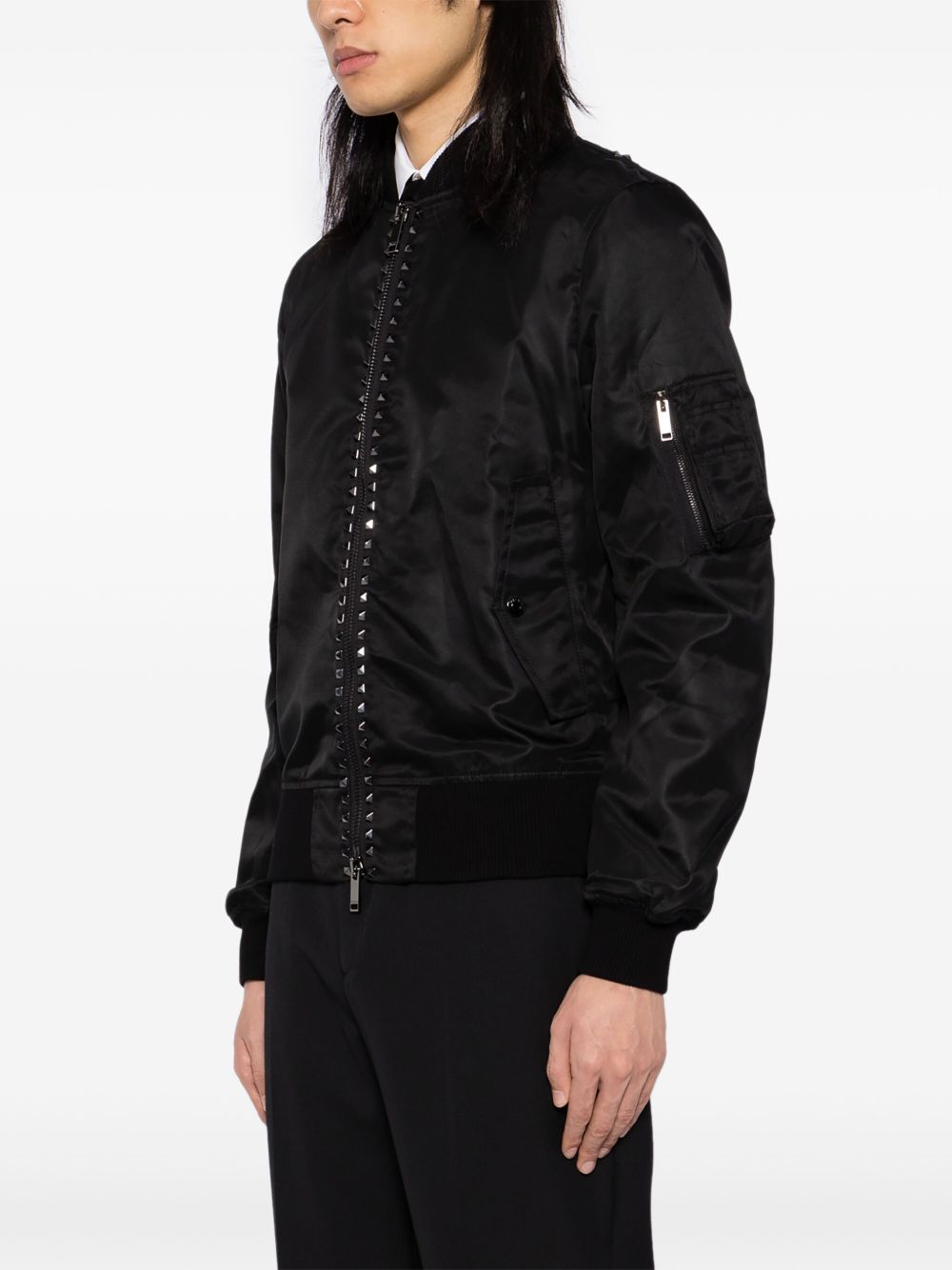 Valentino Garavani ロックスタッズ ボンバージャケット | ブラック