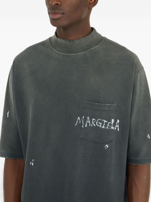 Maison Margiela logo-print T-shirt | Grey | FARFETCH