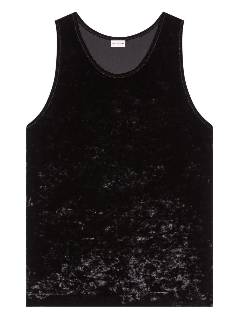 DRIES VAN NOTEN Crushed Velvet tank-top | Black | FARFETCH