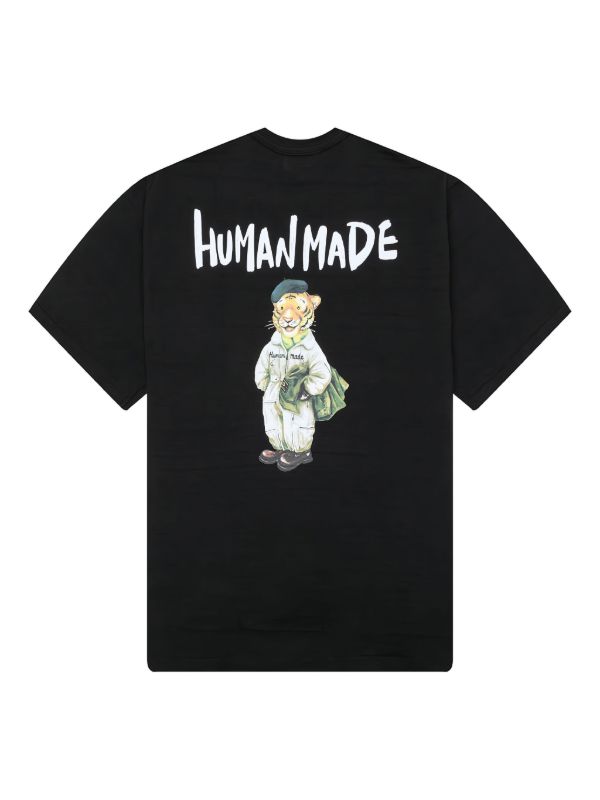 Human Made tiger-print heart-logo T-shirt | Black | FARFETCH
