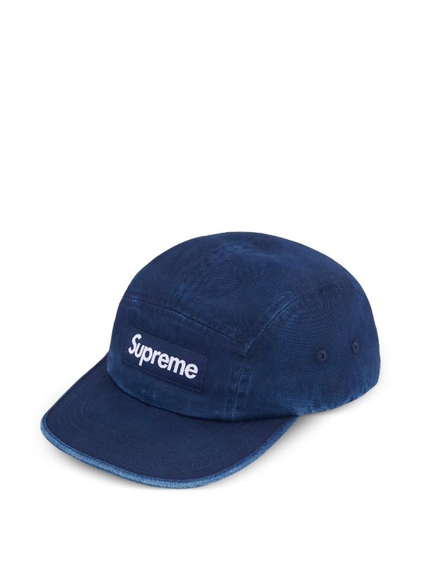 Supreme Washed Chino Twill Camp Cap | Blue | FARFETCH IN Supreme