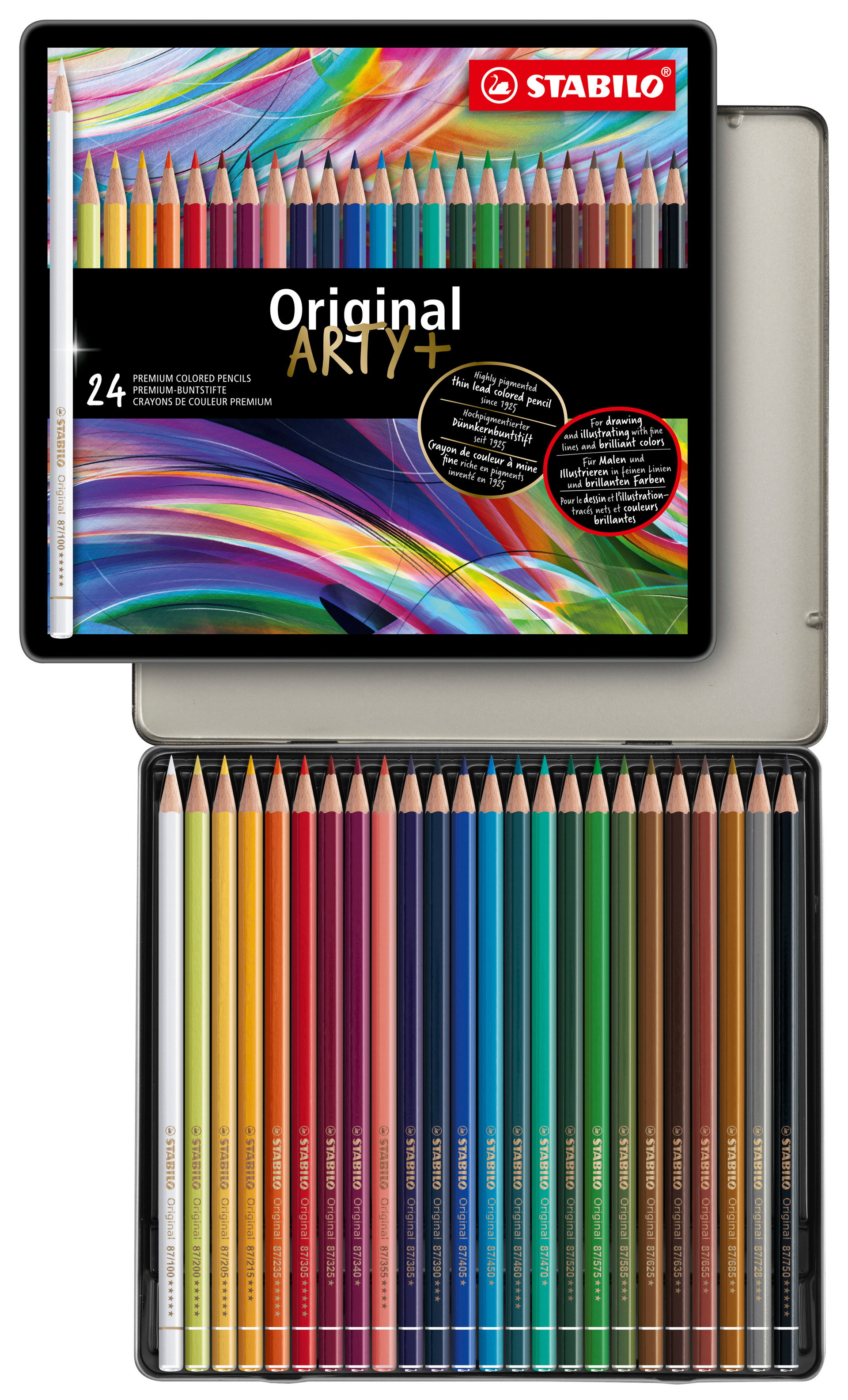 Colored pencil STABILO Original - metal case of 24| STABILO