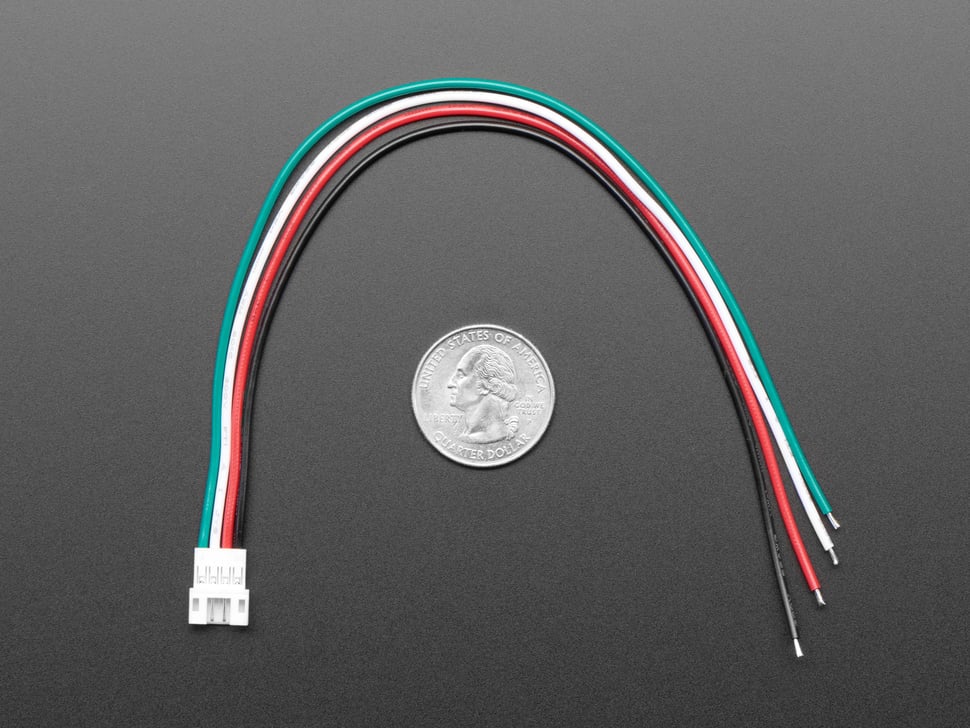 JST PH 2mm 4-Pin Socket to Color Coded Cable - 200mm : Adafruit