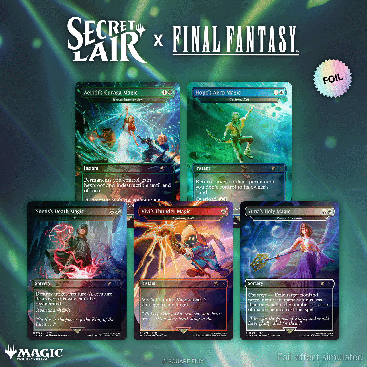 Secret Lair FINAL FANTASY Foil 日本語3種セット② Secret Lair x