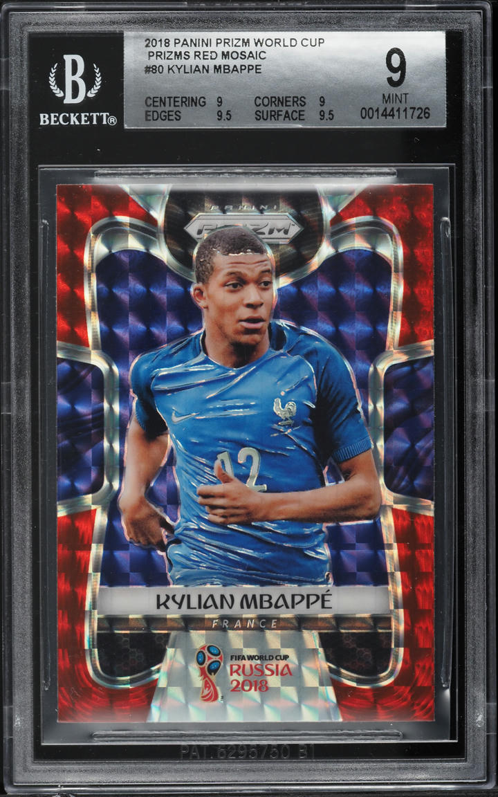 PSA9 RC mbappe panini 2018 W杯 2018 Panini World Cup Russia Kylian