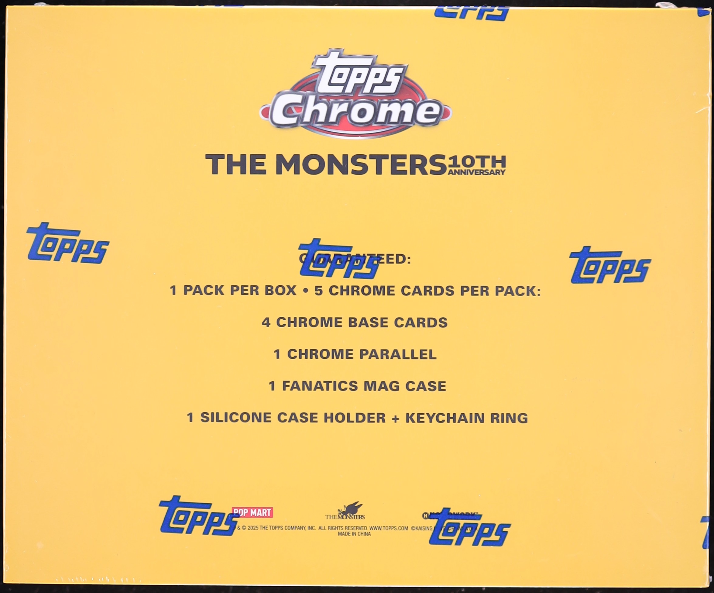 Topps Chrome 10周年記念ボックス 4BOX 2025 Topps Labubu Chrome