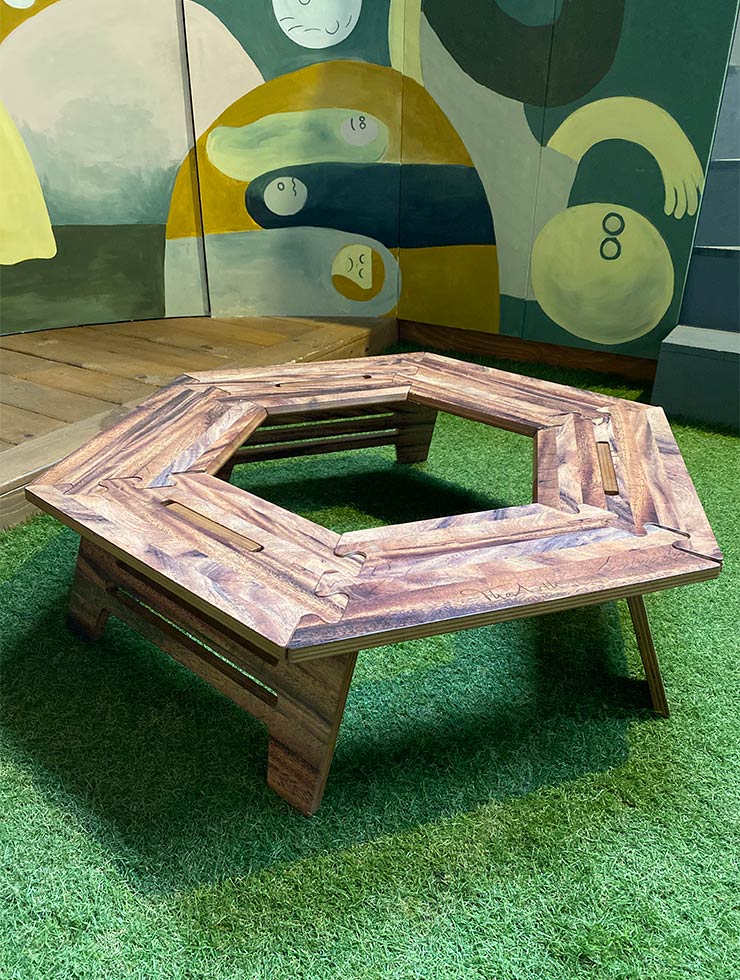 TheArth しま次郎ヘキサテーブル 生刷り