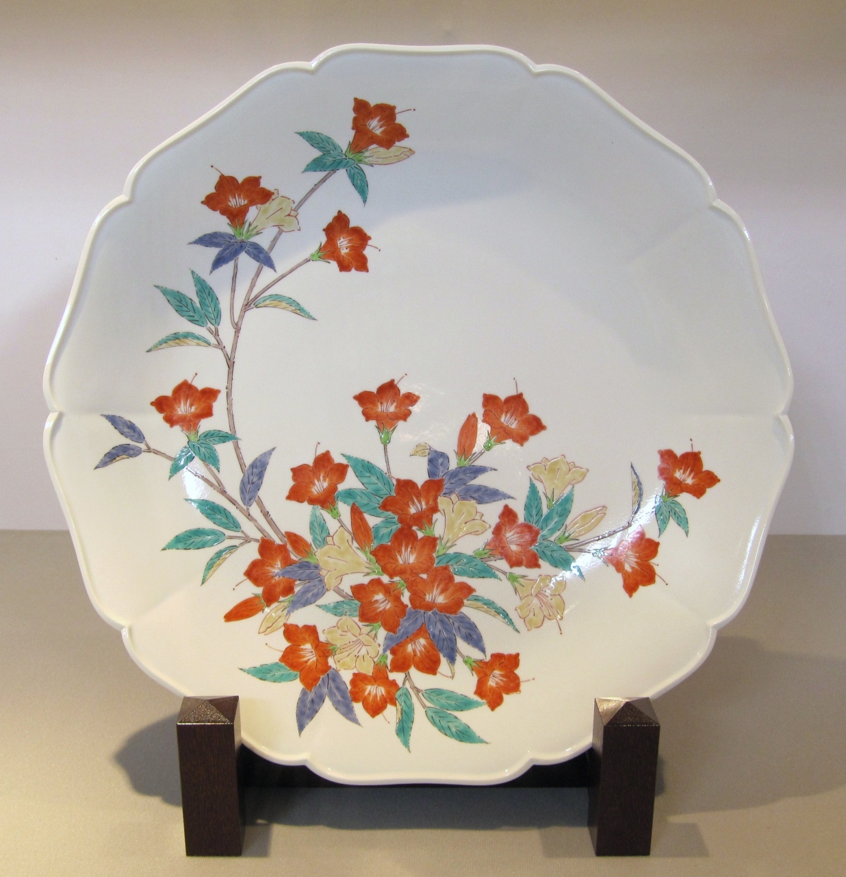 人間国宝 十三代 今泉今右衛門 皿三枚 錦桐絵｜人間