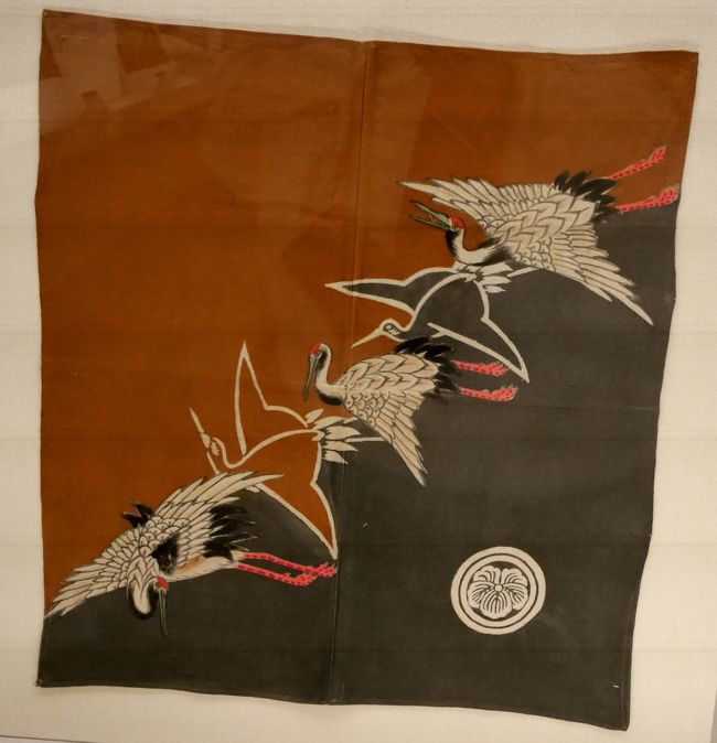 博多安恒染元】「筒描」〜波に鶴〜博多嫁入り風呂敷