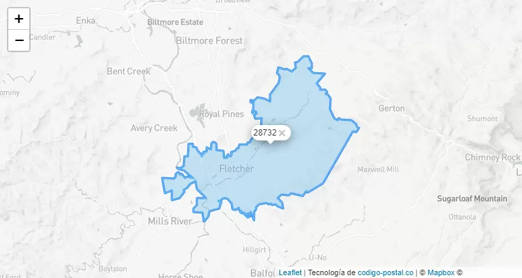 28732 ZIP Code - United States