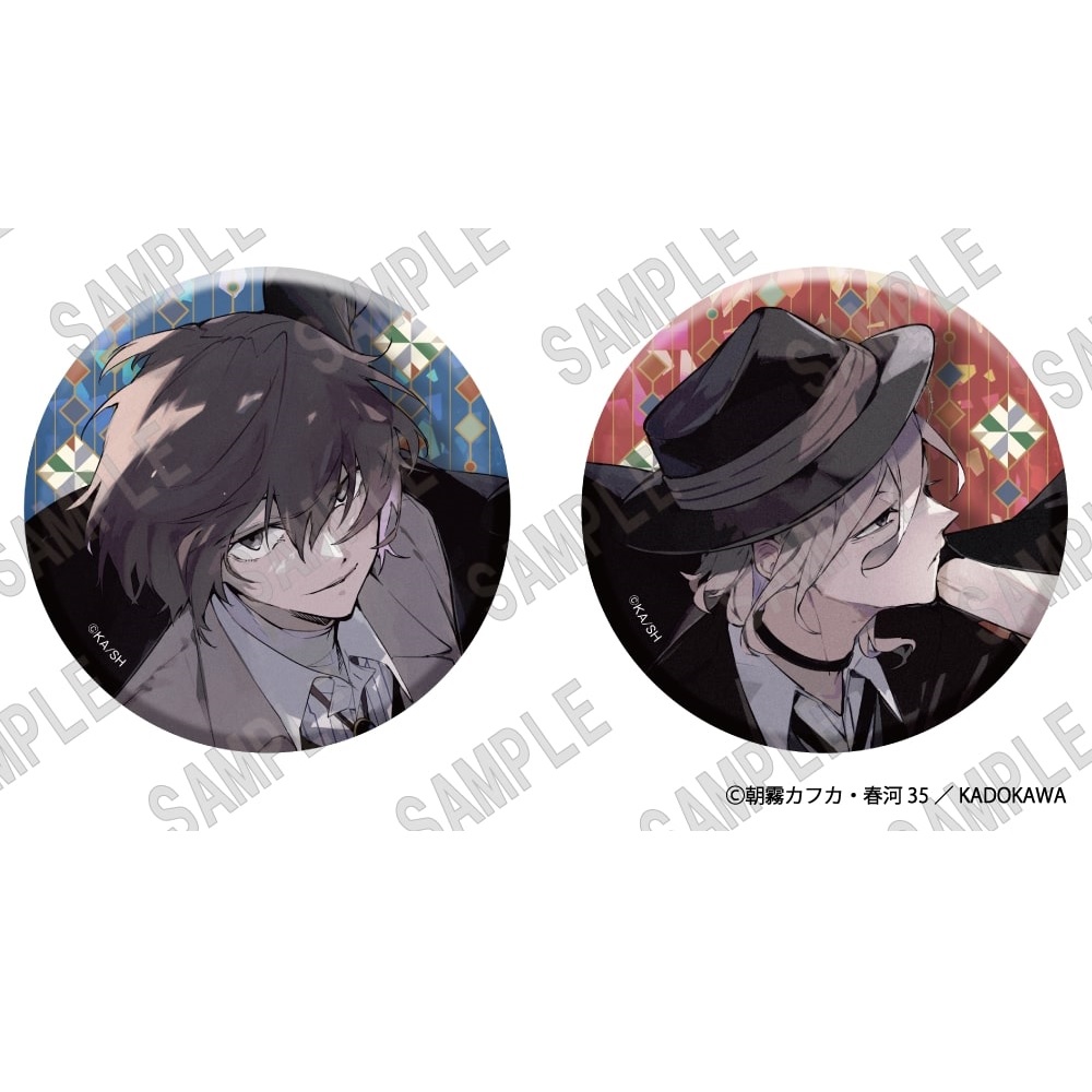 文豪ストレイドッグス ホログラム缶バッジ 太宰治 中原中也 50セット