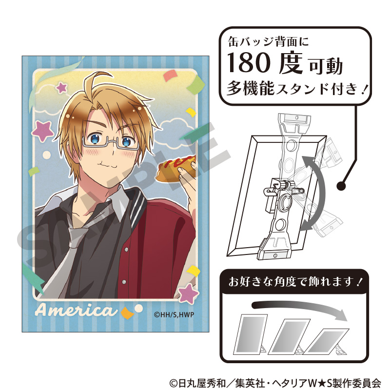 ヘタリア アメリカ ブラックフォーマル 缶バッジ セット ヘタリア