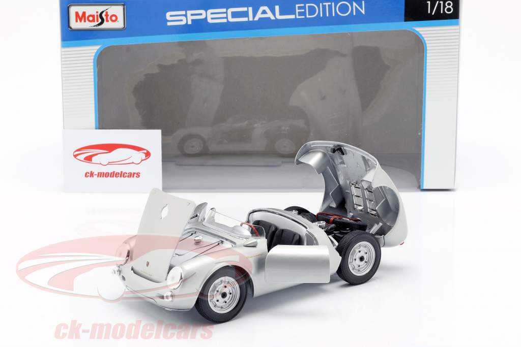 Maisto 1:18 ポルシェ 550 A Spyder 年 1950 銀 完成モデル 31843