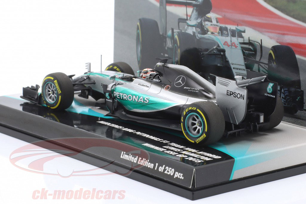 Minichamps 1:43 L. Hamilton Mercedes F1 W06 #44 Winner USA GP