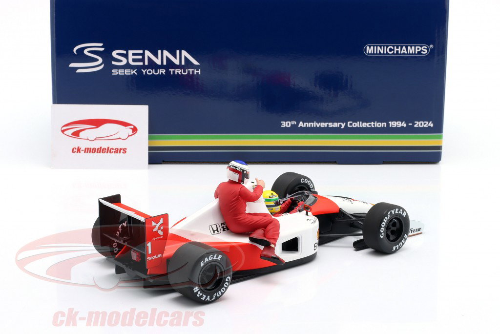 Minichamps 1:18 J. アレジが乗る A. セナ マクラーレン MP4/6 #1
