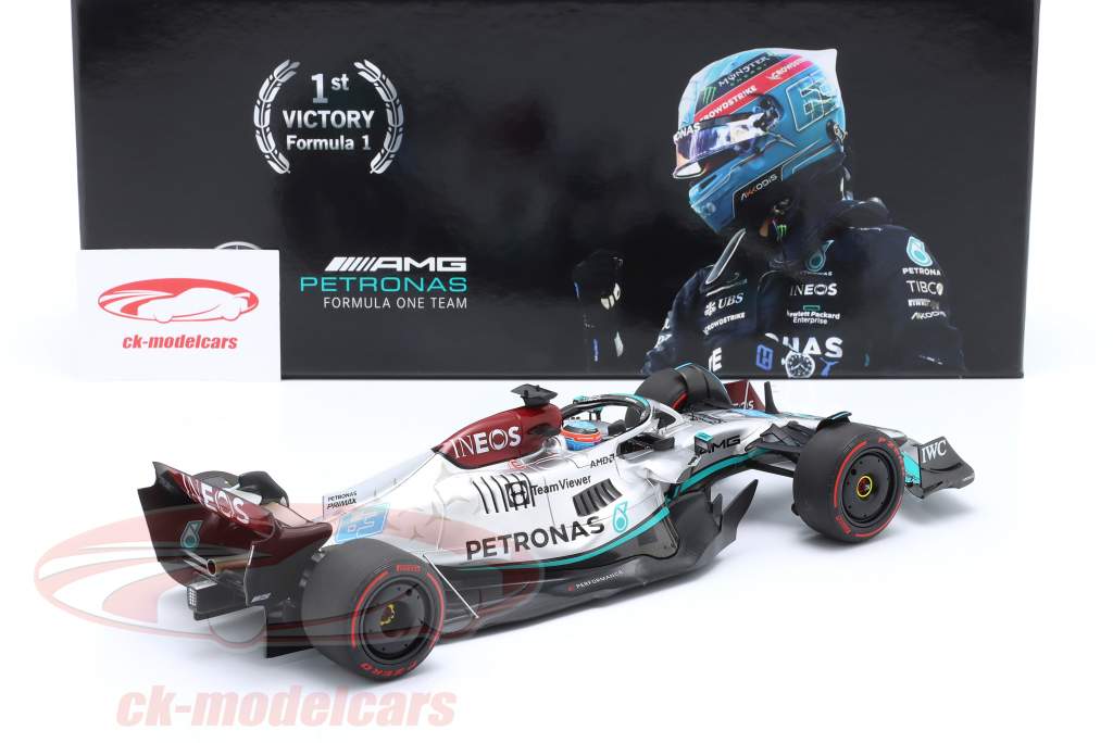 Minichamps 1:18 G. Russell Mercedes-AMG F1 W13 #63 1st F1 Win