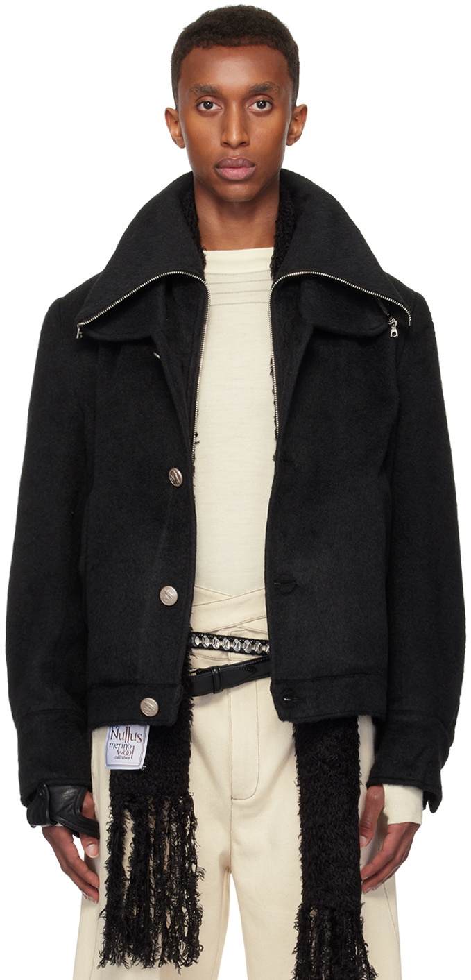 NULLUS Brown Multi-Form Aero Collar Jacket NULLUS