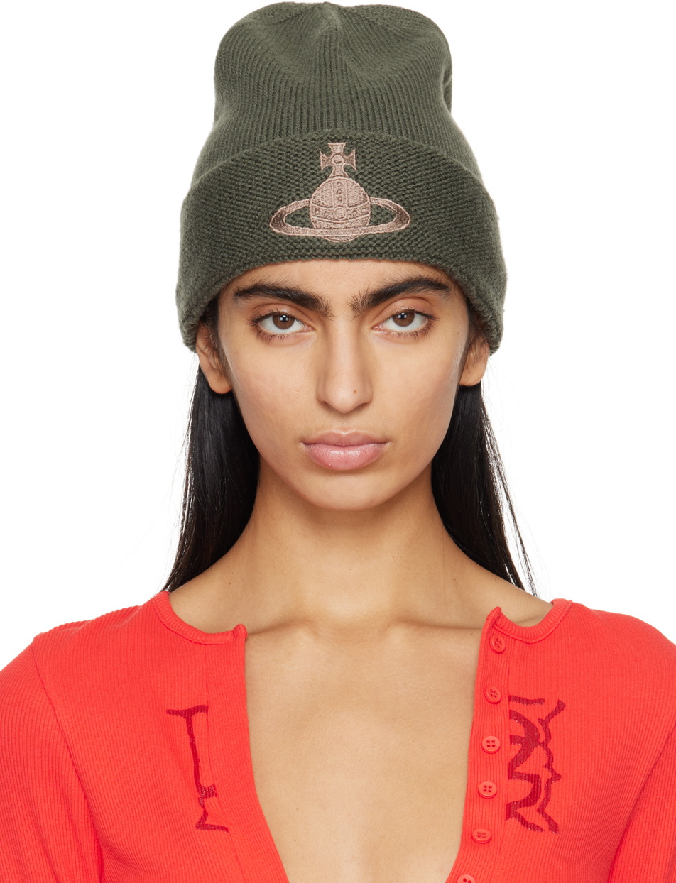 Vivienne Westwood Khaki Classic Beanie Vivienne Westwood