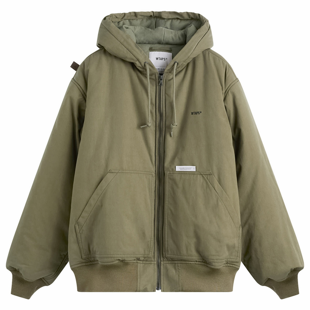 WTAPS Men's Puff Doom Hooded Jacket in Olive Drab WTAPS