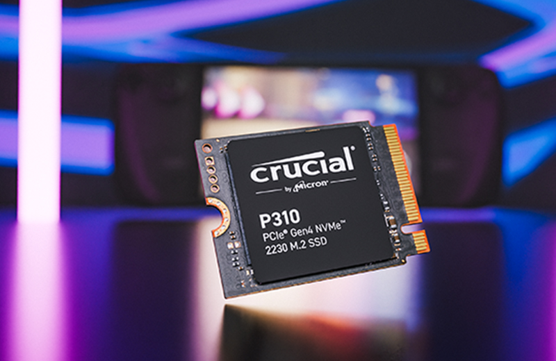 Crucial P310 1TB PCIe Gen4 2230 NVMe M.2 SSD - Up to 7,100 MB/s