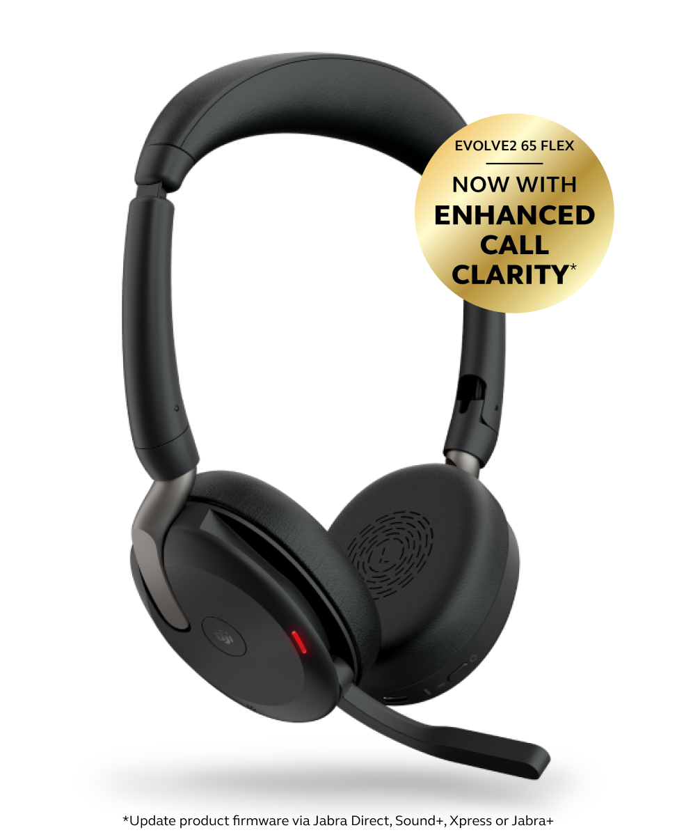 Jabra Evolve2 65 UC Headset - Wireless Bluetooth, 98.4 ft range