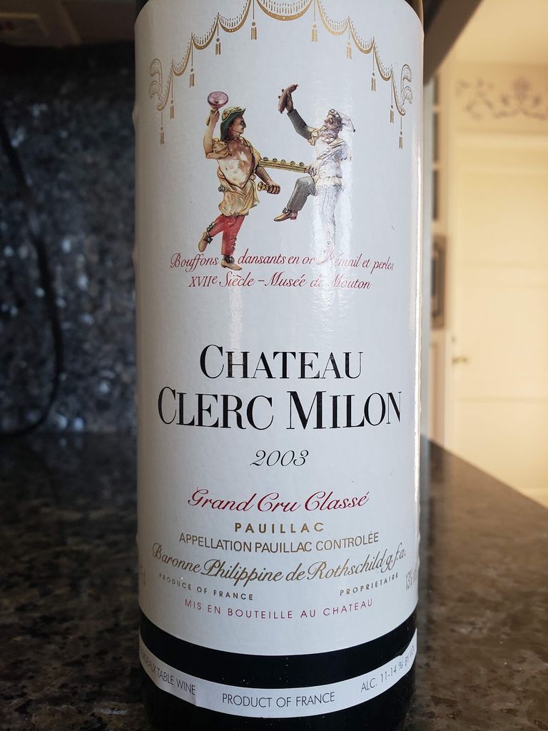 2003 Château Clerc Milon - CellarTracker
