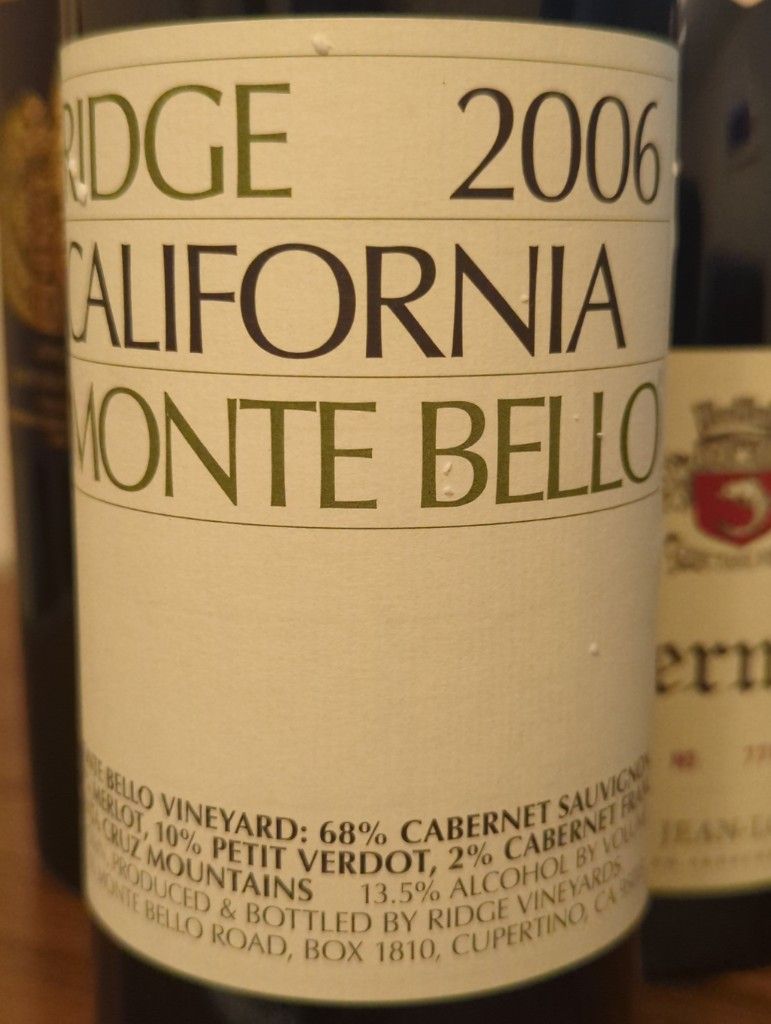 2006 Ridge Monte Bello - CellarTracker