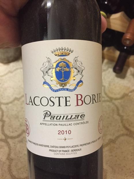 ワイン 1988 Pauillac LACOSTE-BORIE Château Lacoste Borie