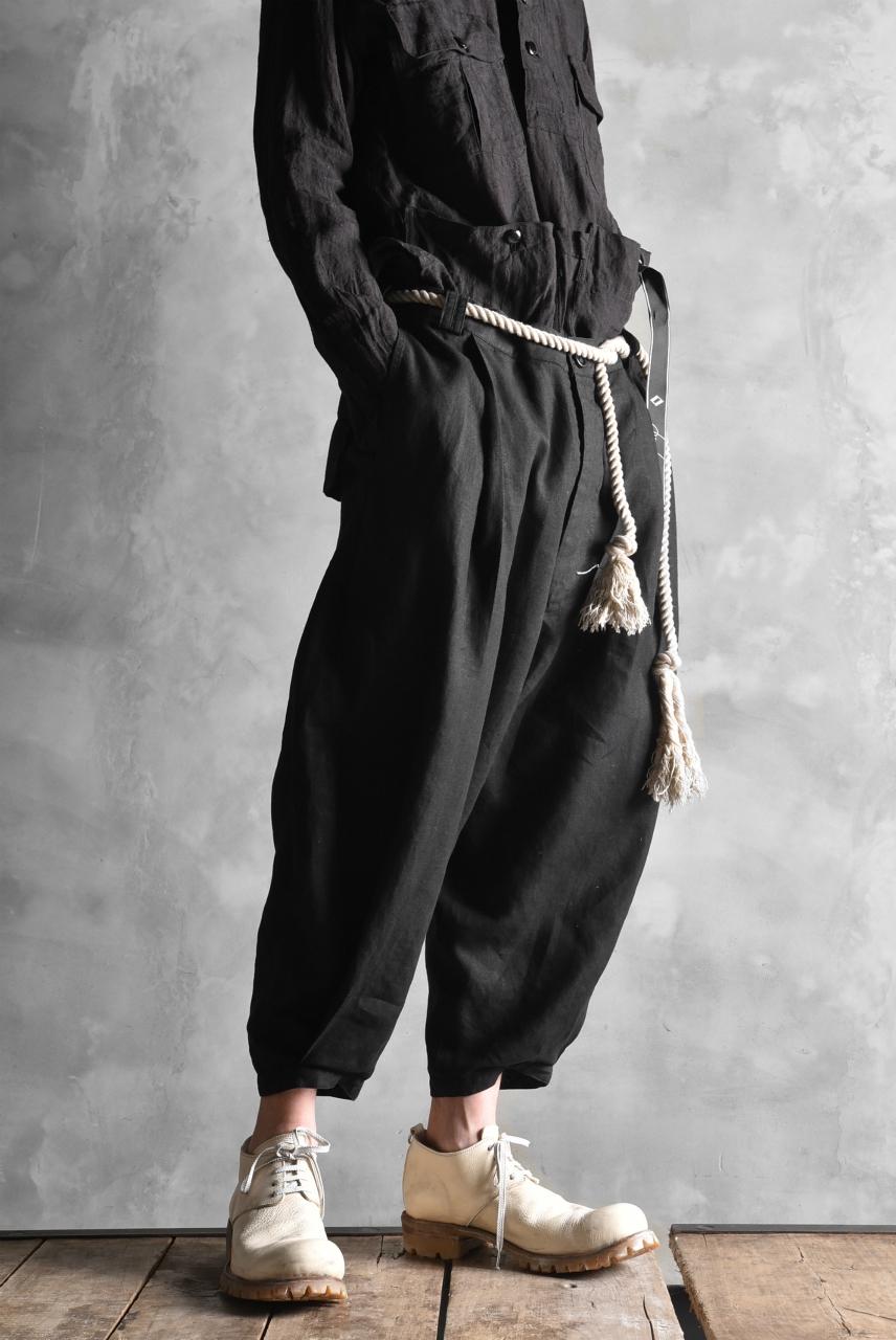 vital pure linen roped tuck pants リネンパンツ vital | LOOM OSAKA