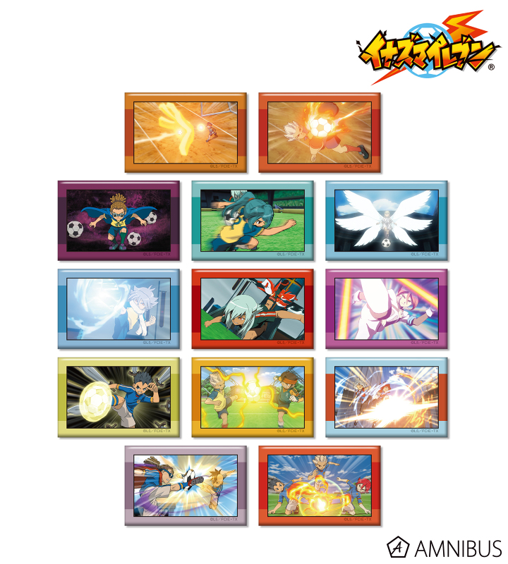 イナズマイレブン - トレーディング必殺技場面写スクエア缶バッジ