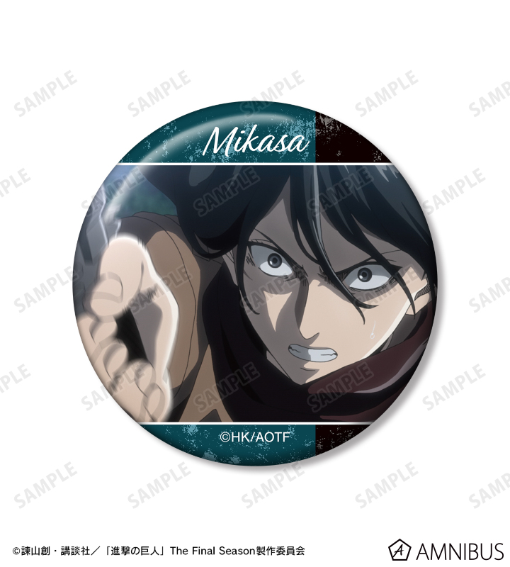 進撃の巨人 ミカサ 缶バッジ 20個 key:prime 進撃の巨人 Key:prime 缶