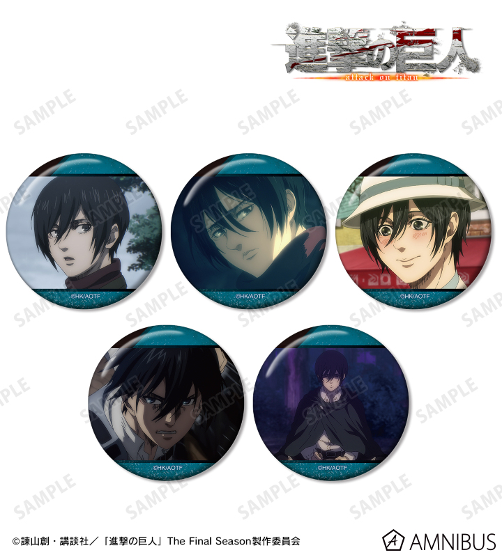 進撃の巨人 ミカサ 缶バッジ WIT STUDIO まとめ売り 進撃の巨人 ミカサ