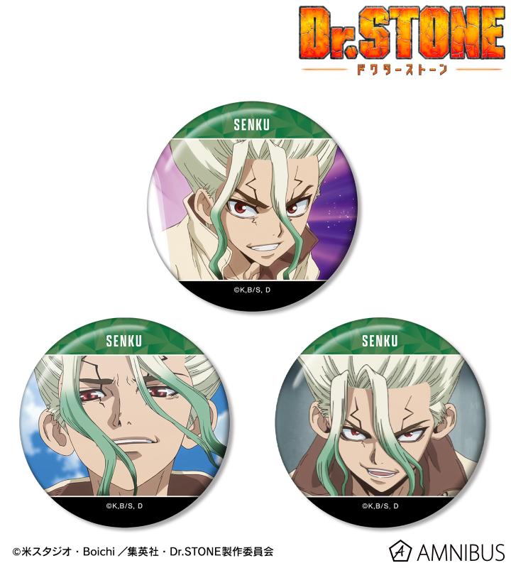 TVアニメ「Dr.STONE」 - 石神千空 場面写缶バッジ3個セット | AMNIBUS