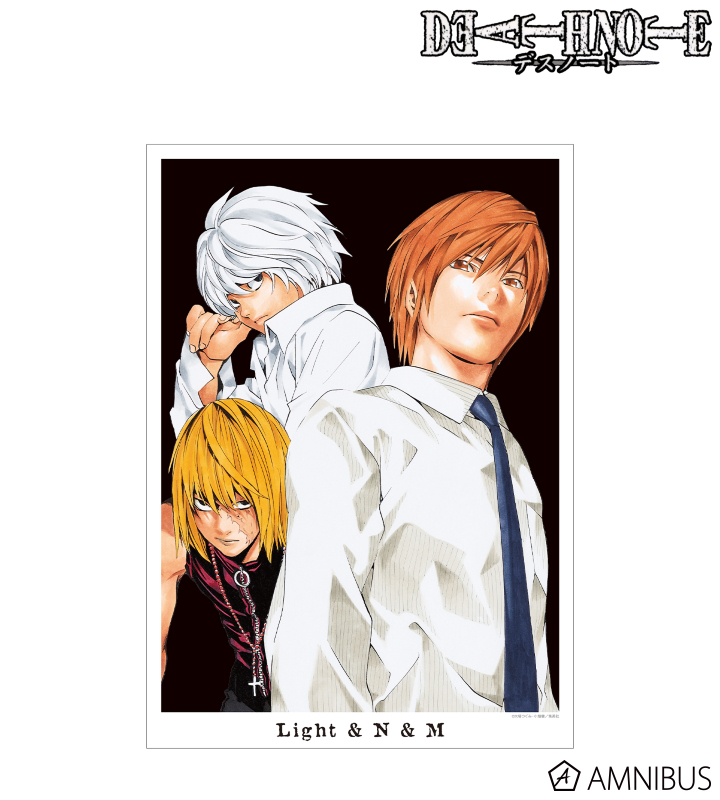 DEATH NOTE - 夜神 月&ニア&メロ A3マット加工ポスター | AMNIBUS