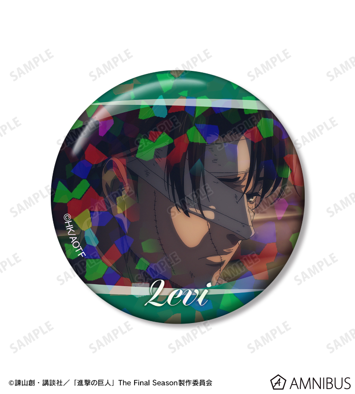 TVアニメ『進撃の巨人』 - ハンジ&リヴァイ 場面写ホログラム缶バッジ3