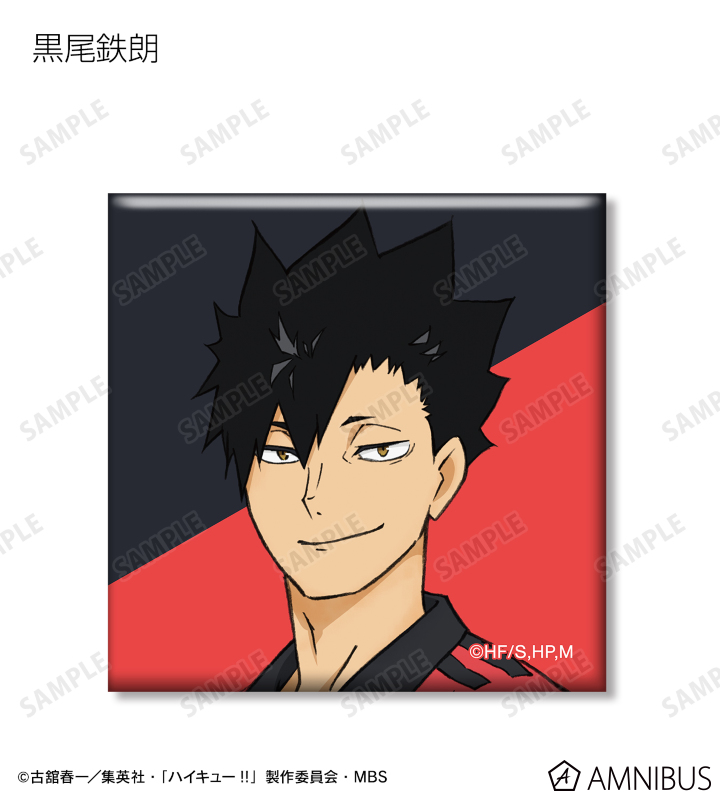 ハイキュー スクエア缶バッジ 箔押し 遠征 宮治 ハイキュー!! スクエア